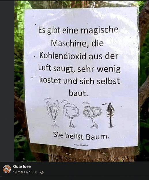 Es gibt eine Maschine Baum